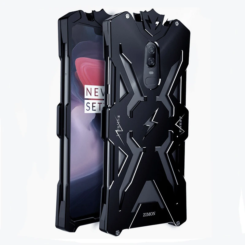 Zimon для Oneplus 6 Чехол мощный противоударный металлический алюминиевый корпус
