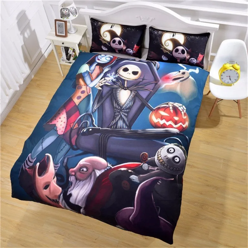 DOUAENG Christmas Night Cry Duvet Cover Set 3D Thriller Bedclothes For Kids Comfortable Soft Bedding 3Pcs Hot | Дом и сад