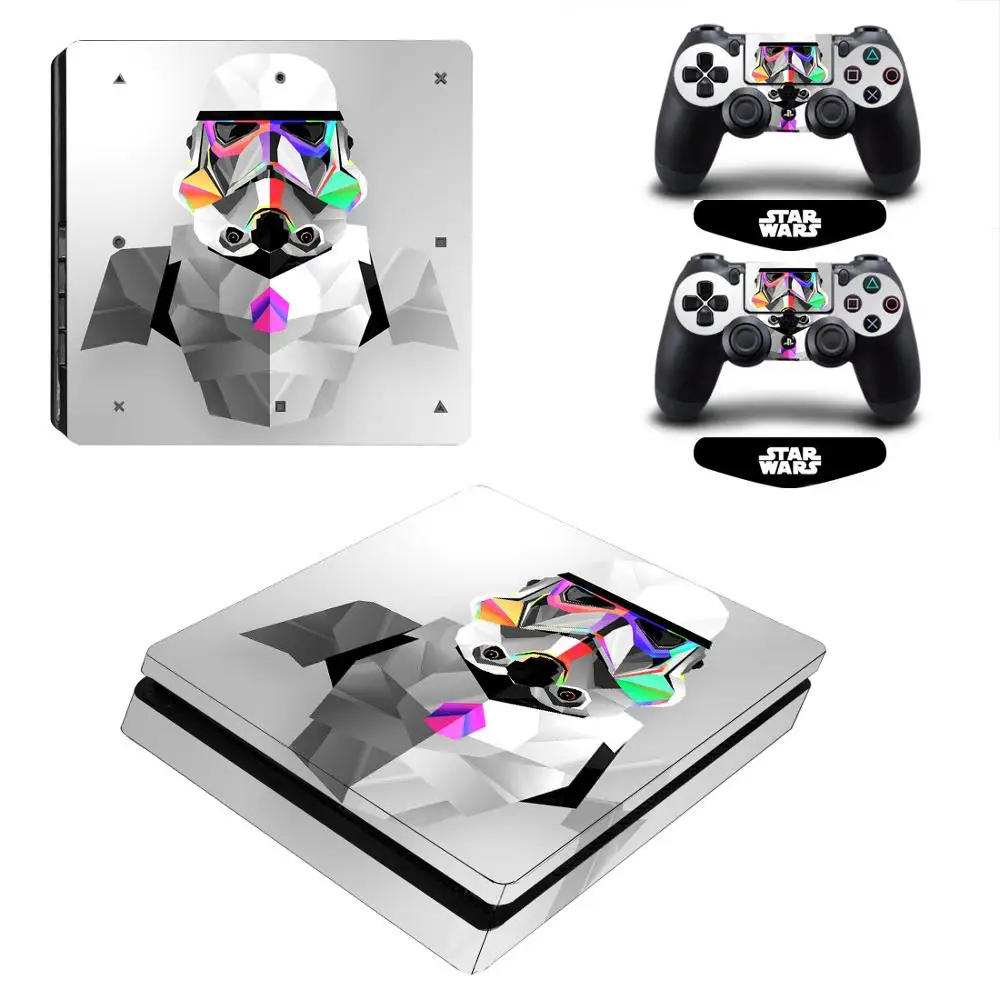 Stormtrooper ARRKEO Звездные войны виниловая наклейка PS4 тонкая кожа Наклейка для sony playstation 4 Slim консоль и 2 контроллера как рождественский подарок - Цвет: Stormtrooper