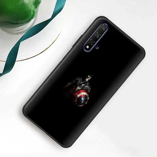 010 Черные силиконовые чехлы Marvel с супергероями Мстителями для Huawei Honor Y5 Y6 Y7 Y9 Y9 P30 Pro Honor 20 Pro, чехол для телефона - Цвет: 010