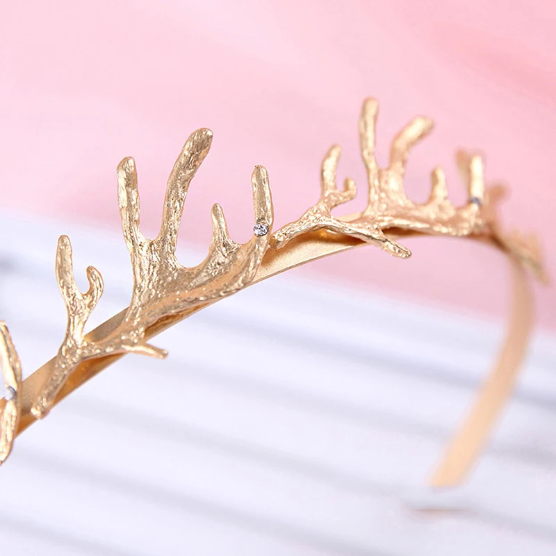 

HIMSTORY Newest Elk Horn Leaf Designs Girls Wedding Party Christmas Hairband ,Wedding Hair Accessory Hairband