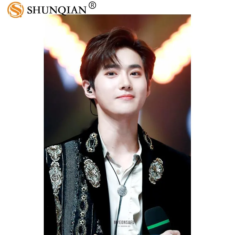Новое поступление Шелковый постер KPOP EXO SUHO с индивидуальным принтом модный