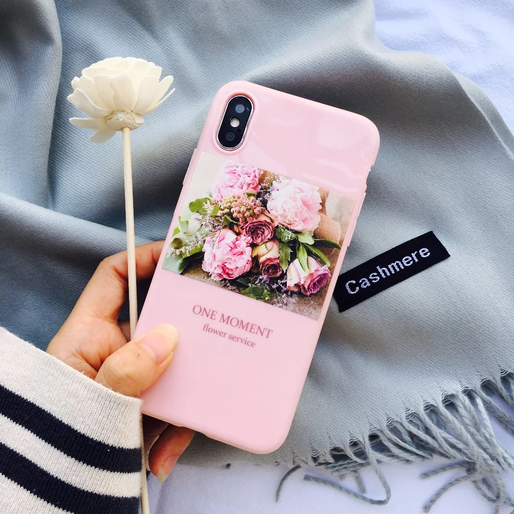 Стильный Цветок тропических растений Мягкая обложка для iphonex 8 плюс 6 6S 7