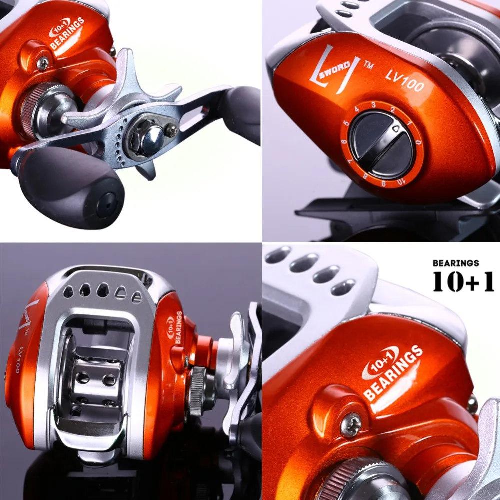 Sougayilang BaitCasting Reel10 + 1BB ловля морского карпа снасти влево/правая рука литья Катушка