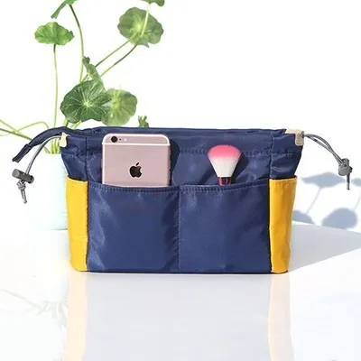 Royal blue and yello SNUGUG, высокое качество, органайзер для путешествий, Женская сумочка, кошелек, модный большой вкладыш, дамская косметичка, нейлоновая косметичка - Цвет: Royal blue and yello