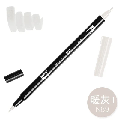 N89 TOMBOW AB-T Япония 96 цветов художественная кисть ручка с двумя головками маркер Профессиональный водный маркер ручка для рисования канцелярские принадлежности Kawaii - Цвет: N89