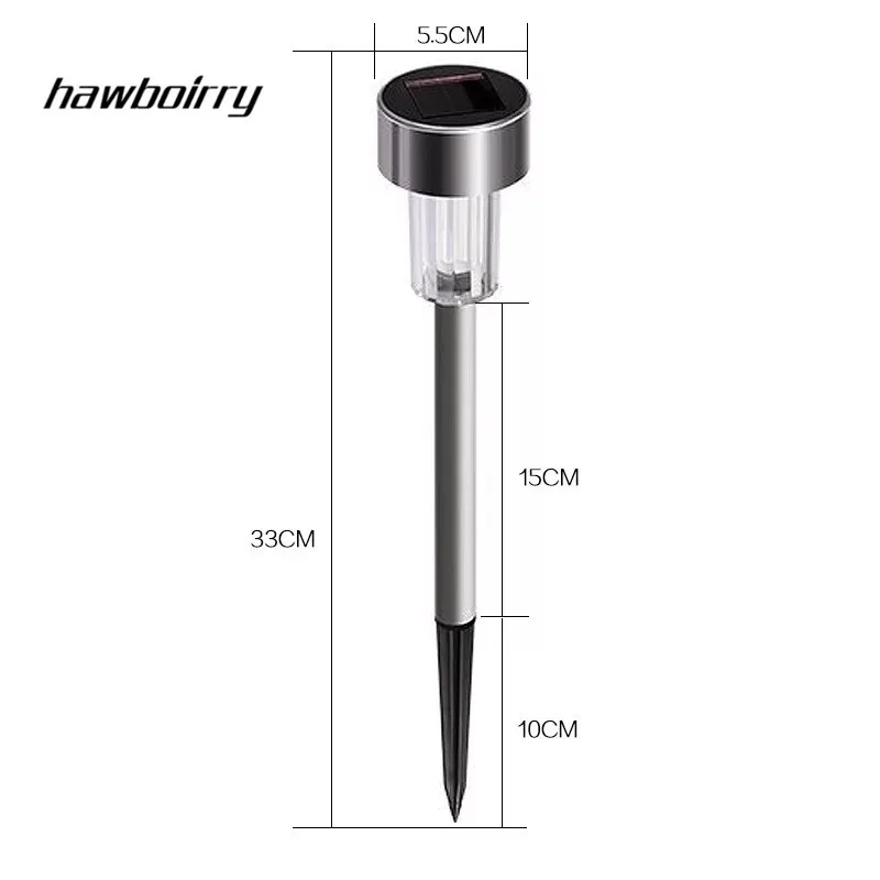 Stainless steel hous 10 шт./лот, солнечная панель, Светодиодный точечный светильник, точечный светильник, пейзаж, сад, двор, дорожка, лужайка, солнечные лампы для улицы, заземление, солнечный светильник - Испускаемый цвет: Stainless steel hous