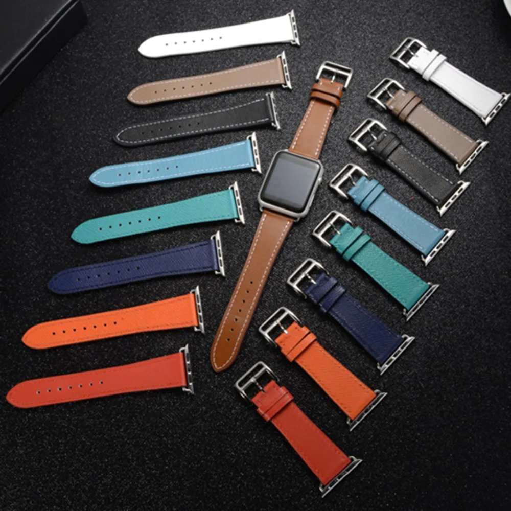 Кожаный ремешок для Apple Watch 42 мм/38 мм iwatch series 3 2 1 Single Tour sport наручный браслет