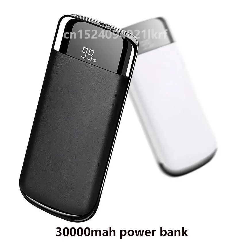Горячая 30000 мАч Мощность Bank внешняя Батарея повербанк 2 USB ЖК-дисплей банк
