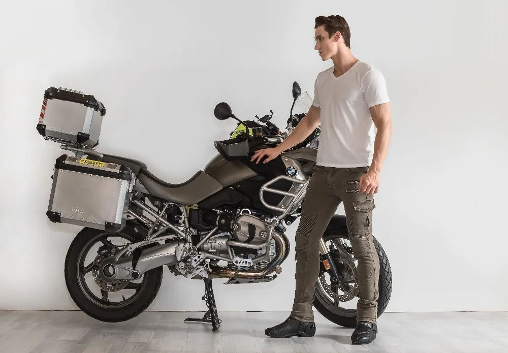 Рок байкерские мотоциклетные джинсы дышащие повседневные автомобильные мужские