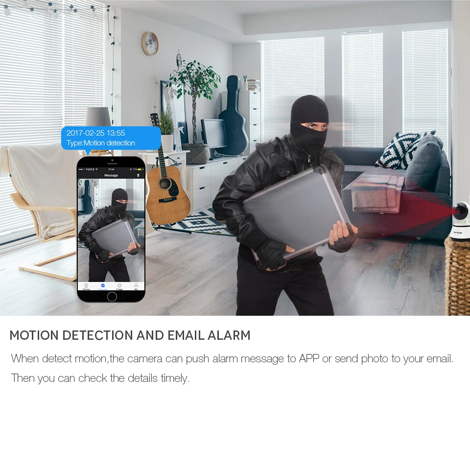 IP Камера Wi Fi Беспроводной видеонаблюдения 720 P Ночное видение P2P Onvif обнаружения