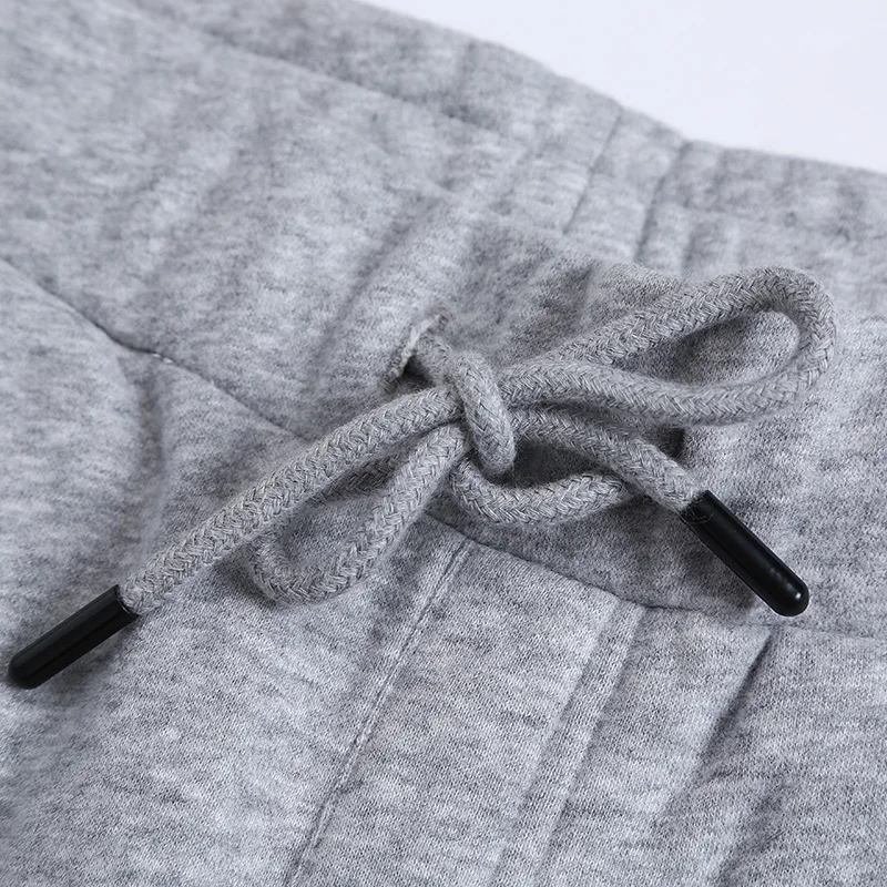 SEMIR брюки мужские толстые теплые флисовые готические спортивные черные