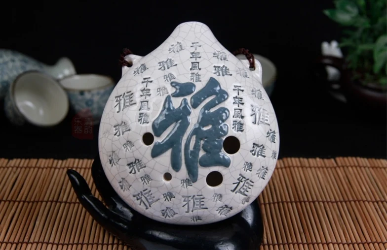 

6 Holes Ocarina Alto F /AF Chinese ceramic flute Musical instruments Decoration