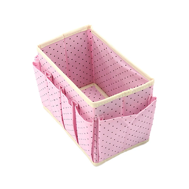 RB-STB89YTpink Домашний Ящик для хранения делитель Настольный органайзер контейнер коробки из нетканого полотна для нижнего белья бюстгальтер Макияж Инструменты Косметика Органайзер коробка - Цвет: RB-STB89YTpink