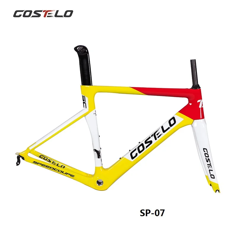 Цвет Costelo Speedcoupe карбоновая шоссейная рама велосипеда Рама Bicicleta углеродное волокно велосипед BSA forks зажим для сиденья гарнитура