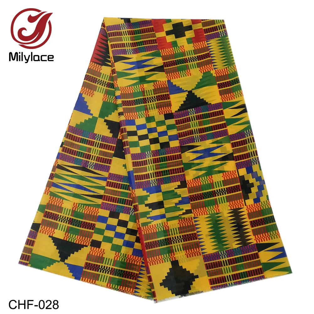

African Chiffon Digital Printed Fabric Pattern Hot Selling African Wax Prints Chiffon Fabric for Summer Dresses CHF-025-028