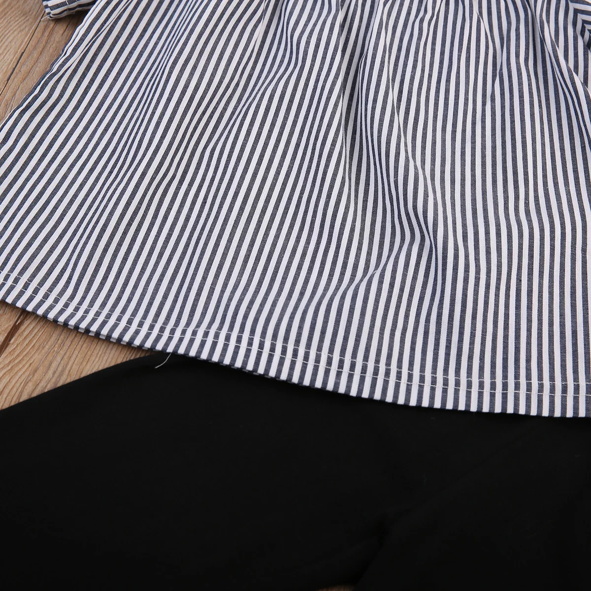 2017 детская одежда в полоску для девочек модный комплект из 2 предметов маленьких