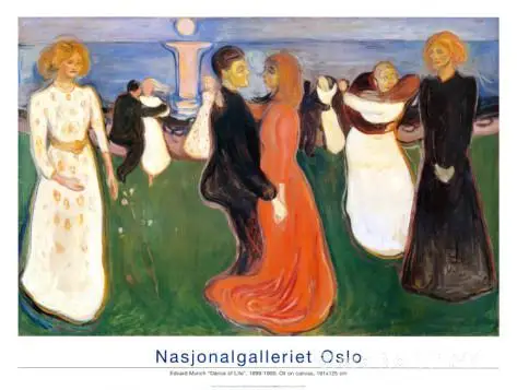 

modern art gallery.Dance of Life by Edvard Munch painting Handmade High quality