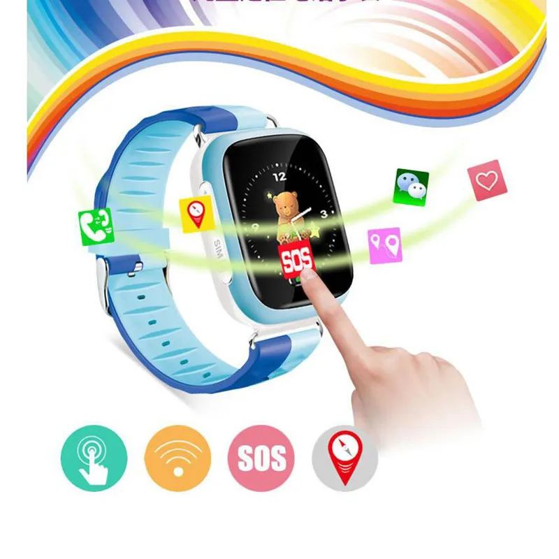 Детские Смарт-часы с gps двухсторонним вызовом SIM-картой sos анти-лот