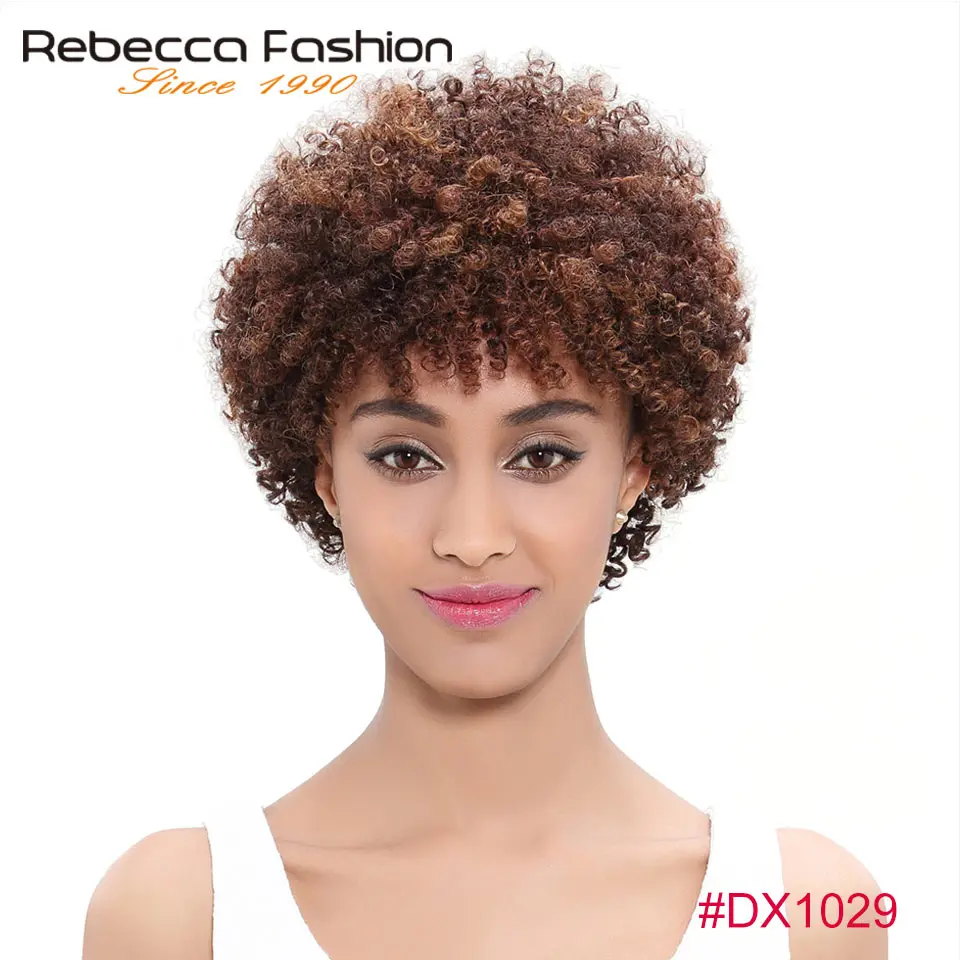 HH NANCY Парики Rebecca pixie, дешево, опт, короткие, афро кудрявые, кудрявые, парик, человеческие волосы, натуральные волосы, Боб, прямые парики для черных женщин - Цвет волос: HH NANCY
