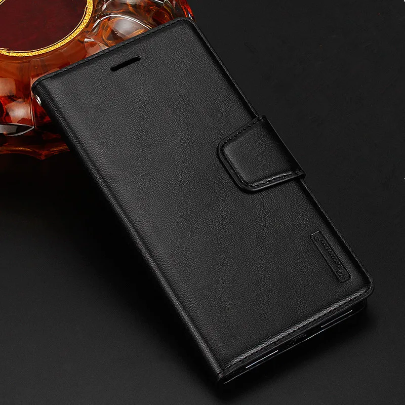 Black Hanman для samsung Galaxy A10, A20, A30, A50, A70, A80, Ретро стиль, чехол-книжка из овечьей кожи, чехол-кошелек, держатель+ отделение для карт - Цвет: Black