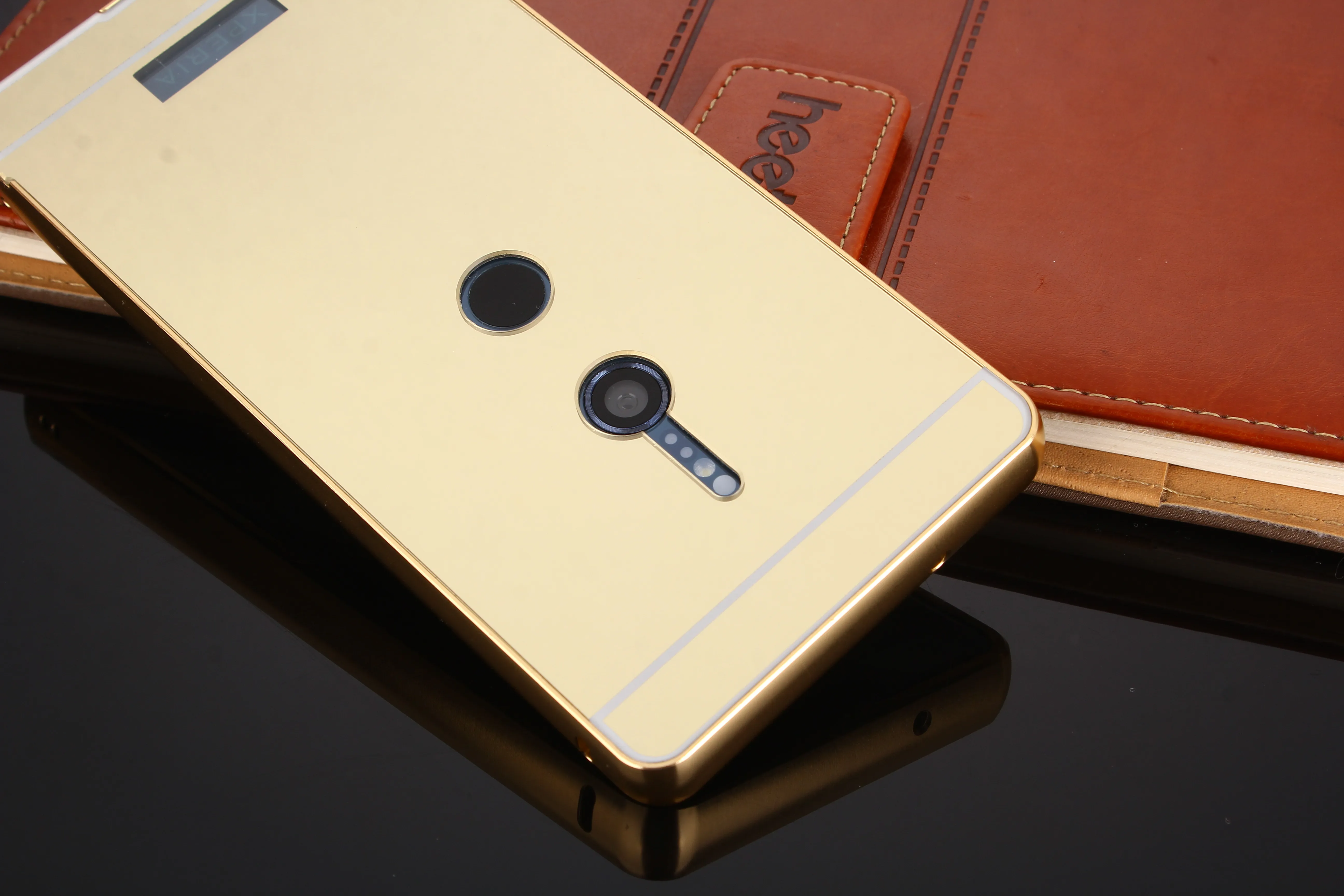 Роскошные зеркальные Чехлы цвета розового золота для Sony Xperia XZ2 H8216 H8266 H8296
