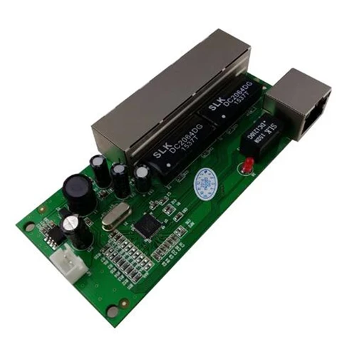 Мини-коммутатор мини 5 портов 10/100 Мбит/с сетевой коммутатор 5-12 в широкое входное напряжение Смарт ethernet pcb rj45 Модуль со встроенным светодиодом