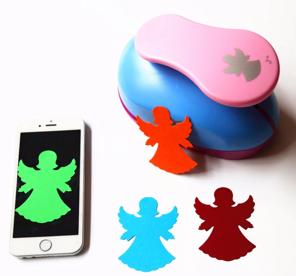 Супер большой 3 ''(75 мм) angel Design eva foam punch paper puncher scrapbooking cutter дырокол для
