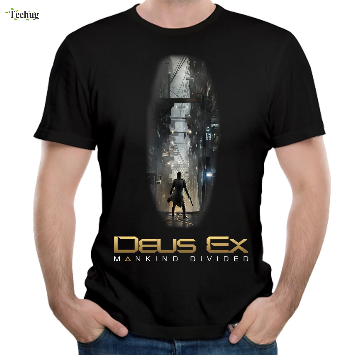 Футболка Deus Ex мужская с принтом удивительной игры 3d футболка круглым воротником