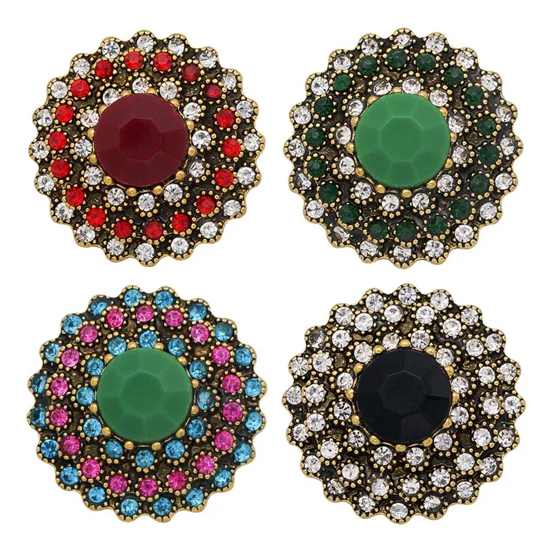 Модные красивые стразы хрустальные цветы золотые 20 мм кнопки подходят для