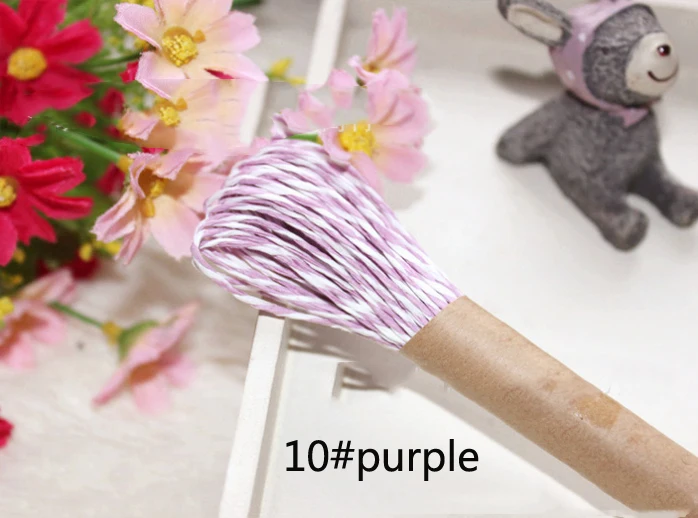10 purple Скрученная бумажная рафия, ремесло, вечерние, подарок, оберточная бечевка, веревка, лента, нитки, скрапбукинги, приглашение, цветок, сделай сам, украшение Wh - Цвет: 10 purple