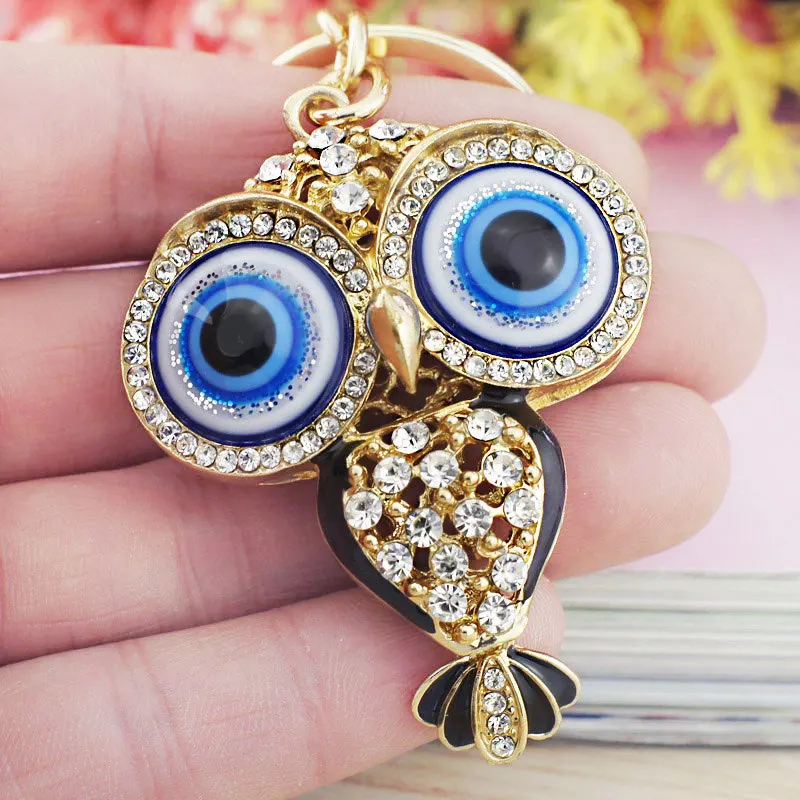 Dormon милые фарфоровые глаза Сова брелоки с кристаллами Подвеска Кошелек сумка