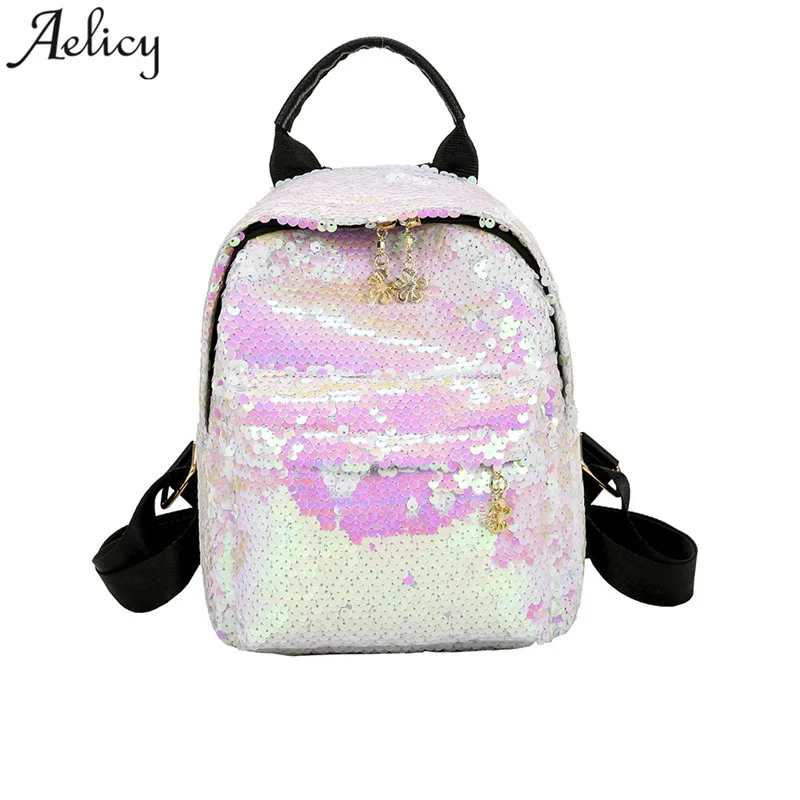 Женский рюкзак Aelicy блестящий Блестящий портфель с блестками в консервативном