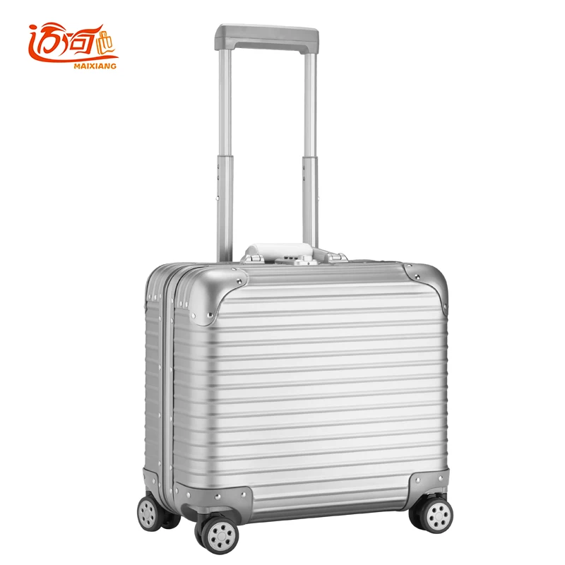 2018 100% Полный Алюминий Rolling Чемодан 18 дюймов чемодан кабина пользовательские