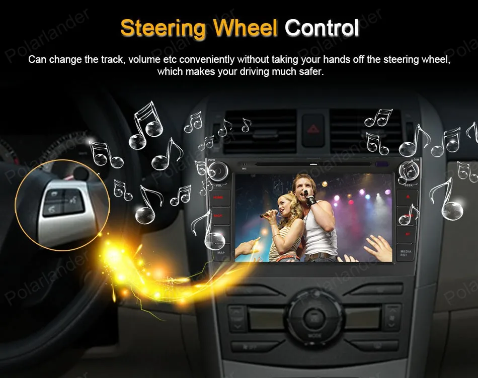 Для Toyota Corolla 2007 2008 2009 2010 2011 2 Din 8-дюймовый автомобильный DVD-плеер BT GPS wifi 16G 4-ядерный