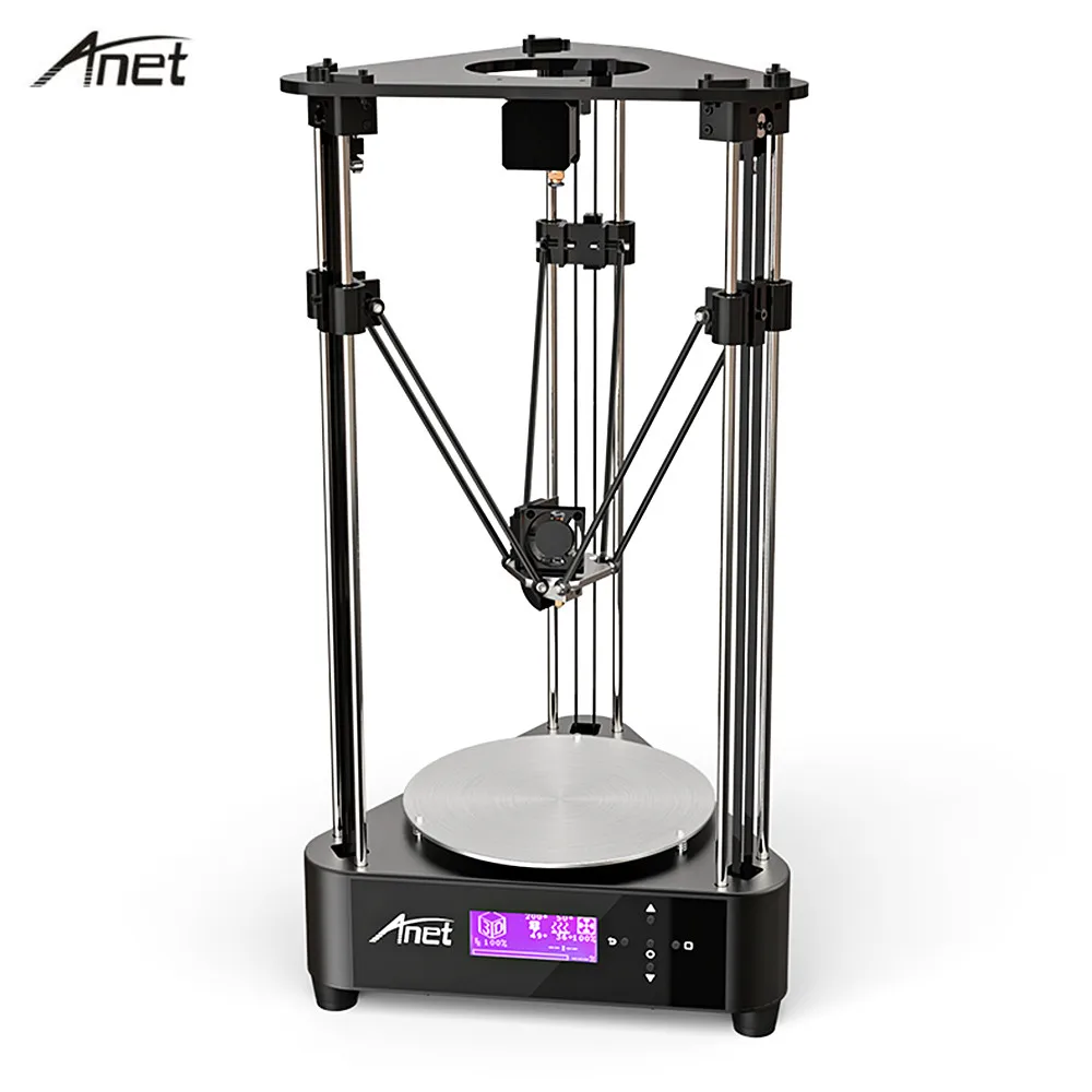 ANET A4 3D принтеры быстро Установка алюминиевый сплав Delta DIY комплект с ЖК дисплей