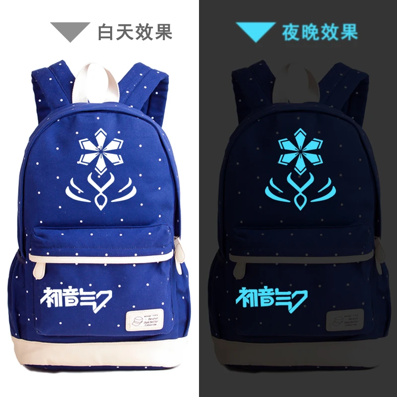 Музыкальный Хацунэ Мику Печать Рюкзак Kawaii женские сумки на плечо Miku Mochila Feminina Холст Школьные сумки для девочек-подростков
