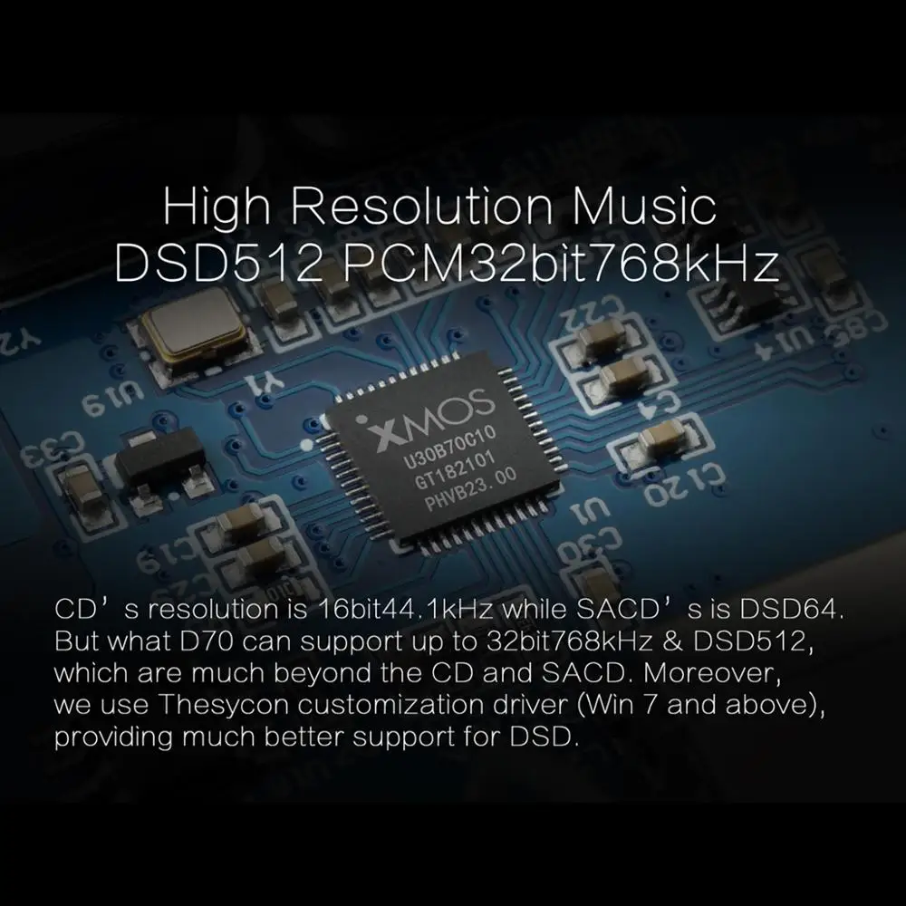 Topping D70 2 * AK4497 AK4118 USB DAC DSD512 32 бит/768 кГц XMOS Настольный декодер Поддержка