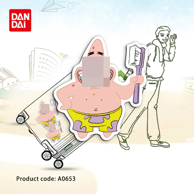 Color Happy Patrick Star Toothbrush Cute Cartoon Waterproof Sticker Notebook Phone Skateboard Guitar Suitcase A0653 LM30 |