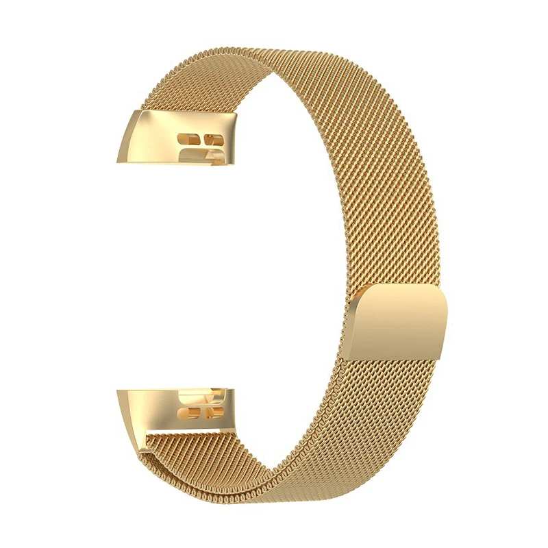 Essidi для Fitbit Charge 3 умный Браслет ремешок Миланская нержавеющая сталь фитнес-трекер сменный ремешок для Fitbit Charge 3 - Color: Gold