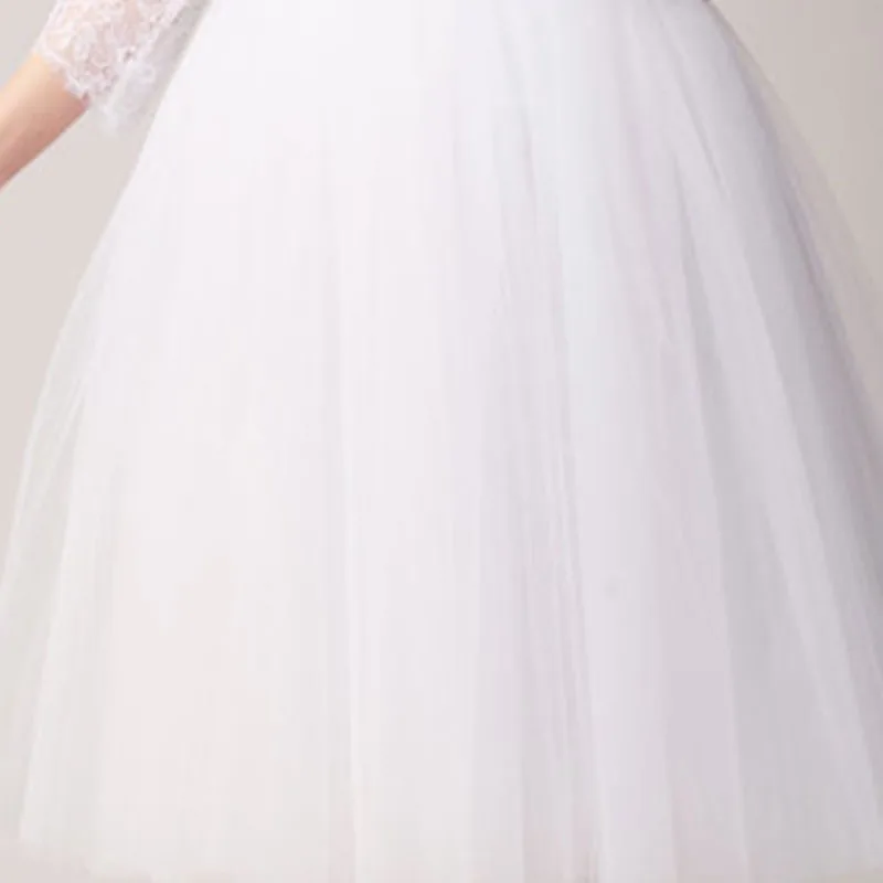 Pure White 5 слоев 65 см Тюлевая юбка скрытая молния качество высокая талия юбки женские, макси взрослых пачка плиссированные подружки невесты Faldas Petticoat - Цвет: Pure White