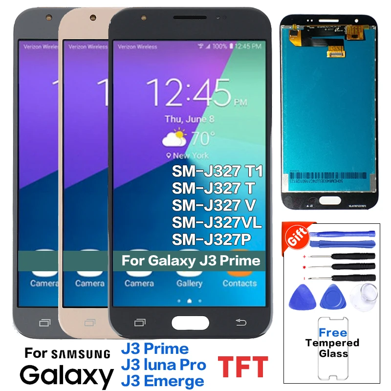 Дисплей для samsung Galaxy J3 Prime J327 J327T ЖК экран Замена J327P J327T1 J327V дисплей модуль|Экраны