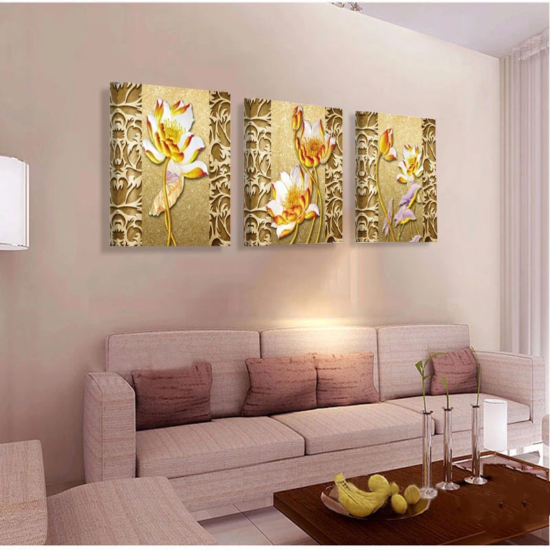 Home Decor Wall Art Холст Живопись Lotus Дешевые Современные картины Картины на холсте