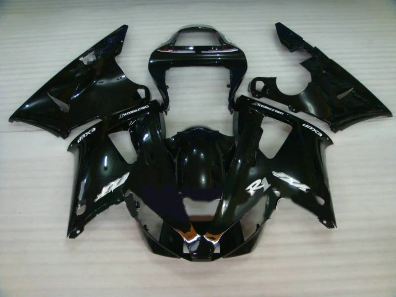 Custom Motorcycle Fairing kit for YAMAHA YZFR1 00 01 YZF R1 YZF1000 2000 2001 ABS Top gloss black Fairings set+Gifts YB45 | Автомобили и