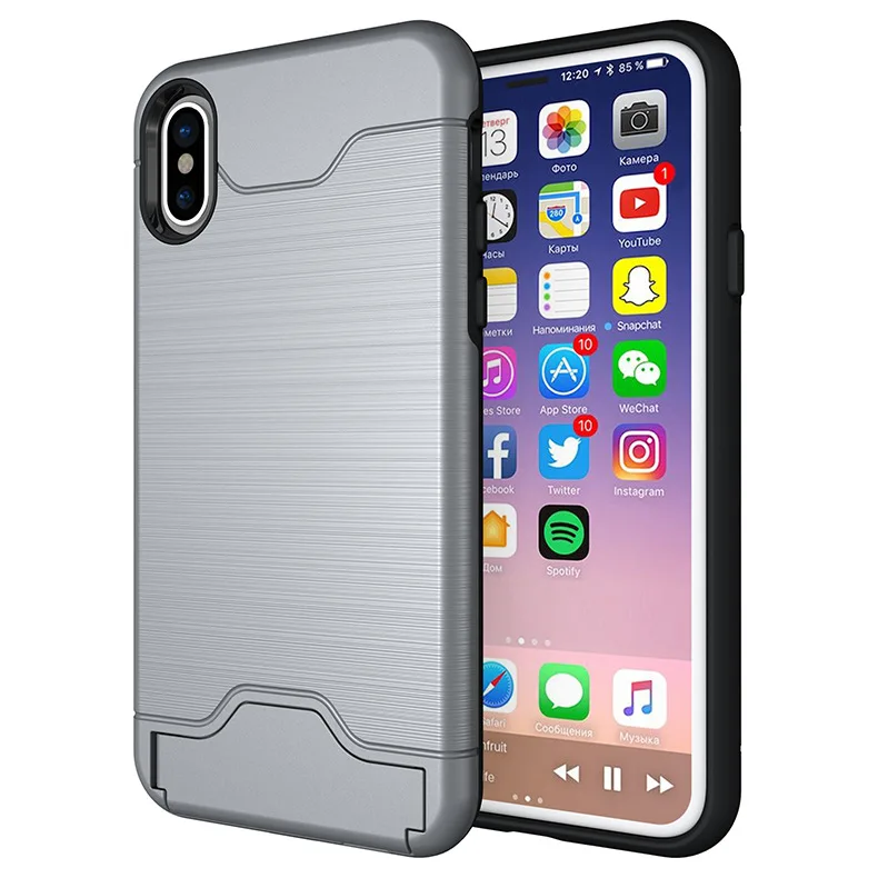 Mobile phone case cover with stand bank card holder mobile suitable for iphone |