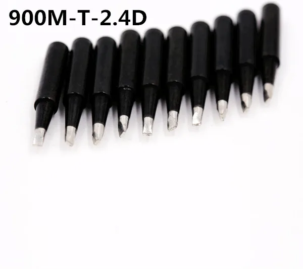 Черный SZBFT 10XLead-Free паяльник наконечники сварочные наконечники 900M-T-2.4D для Hakko 936 - Цвет: Черный