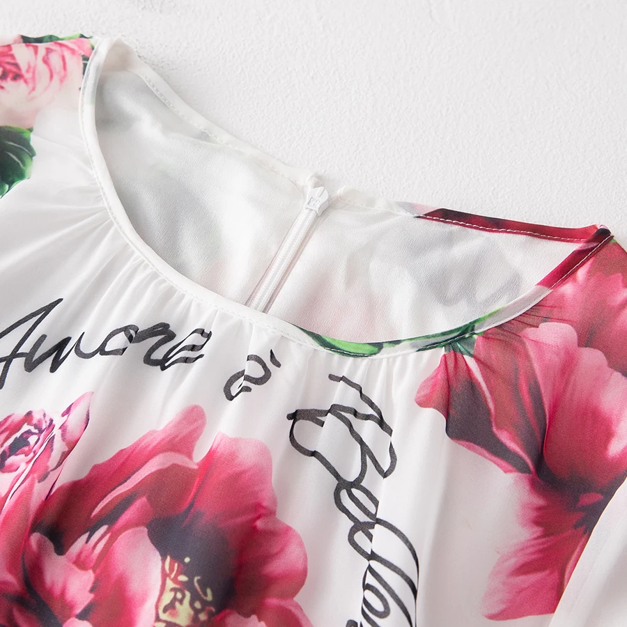 Женские высокие уличные платья SEQINYY новые модные до щиколотки с цветочным