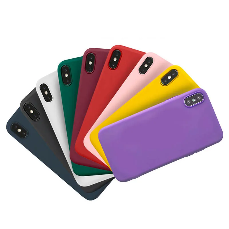 

Soft Frosted Candy Colors Back Cover For iphone 5S 7 8 Plus 6 6s 5 SE 2020 11 Pro X XS Max XR Ultra Thin Case Protector Shell