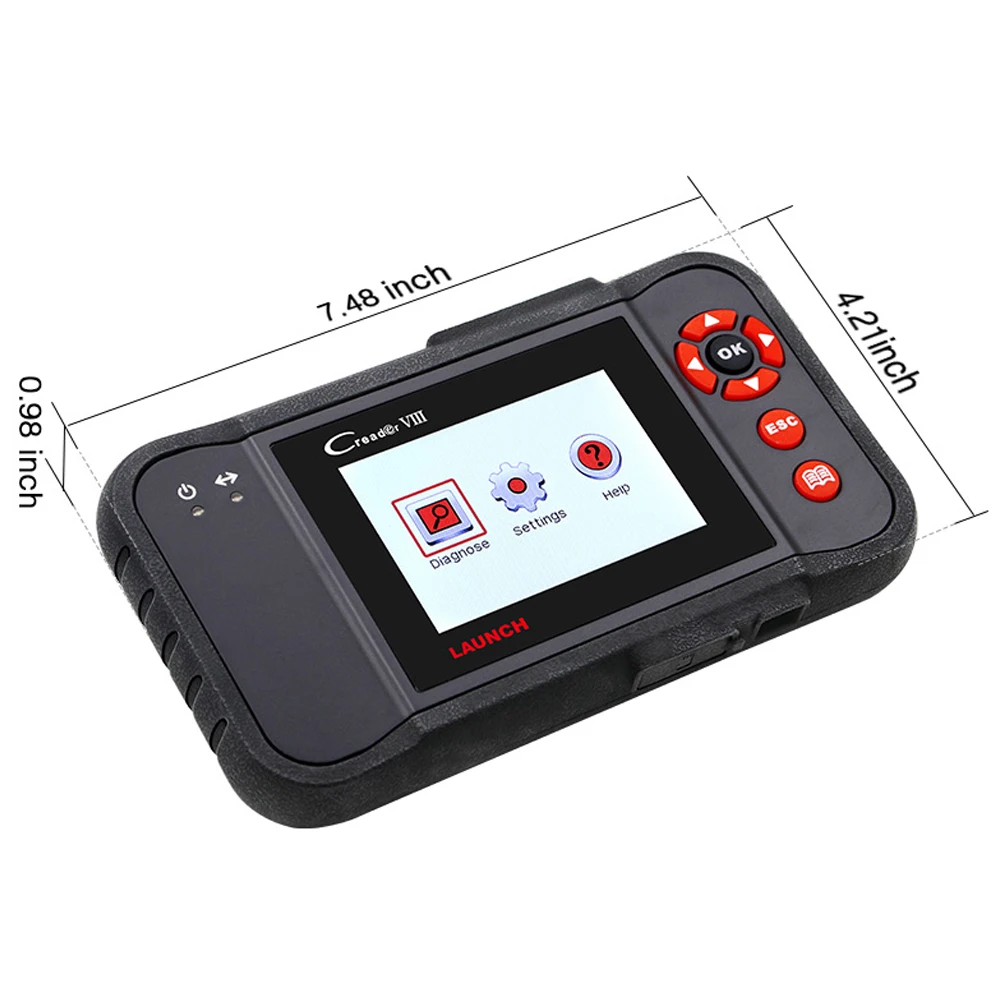 LAUNCH X431Creader VII 8 OBD2 EOBD код считыватель сканер тестер двигателя/ABS/SRS/Подушка безопасности+ тормоз/SAS/сброс масла ODB2 pk CRP 129 NT 614