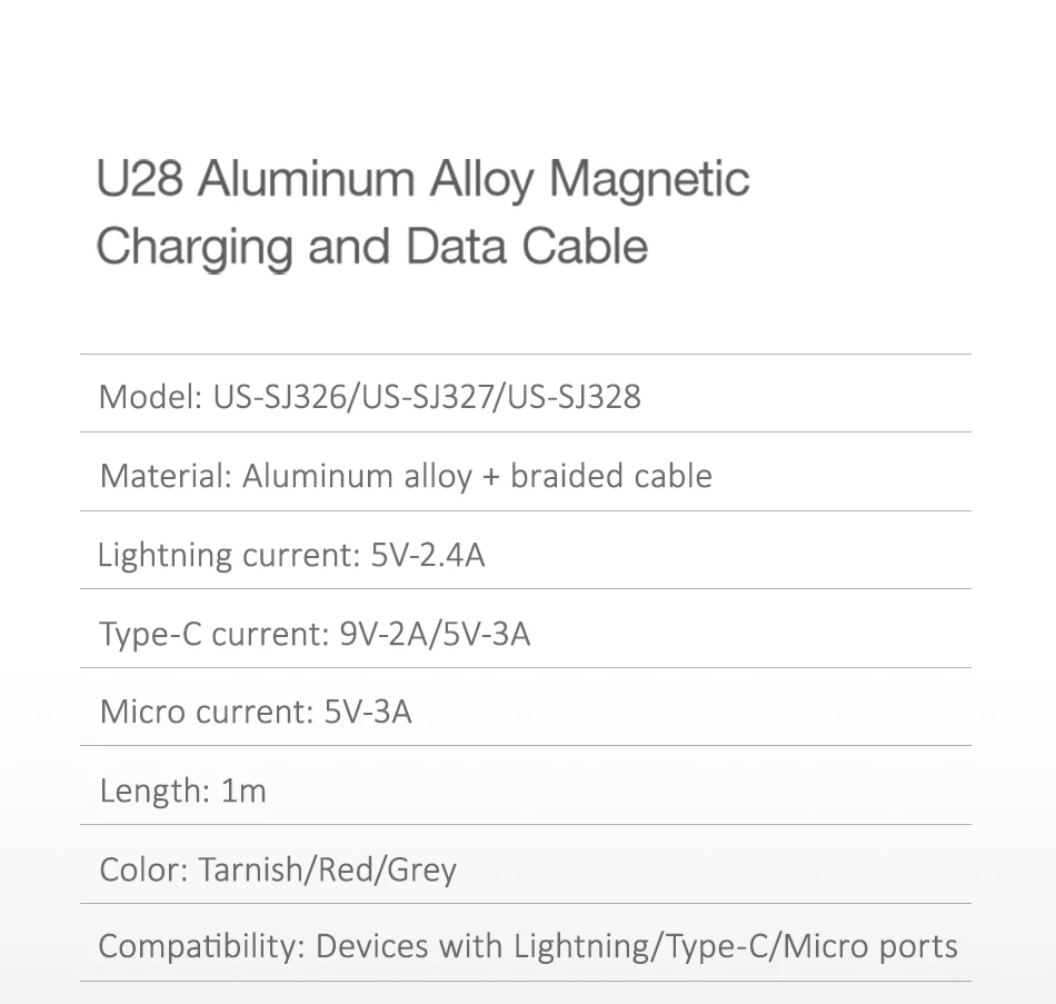 USAMS Магнитный кабель Usb type C адаптер для быстрой зарядки type-C Магнитный зарядный кабель Usb C для samsung S9 Xiaomi huawei